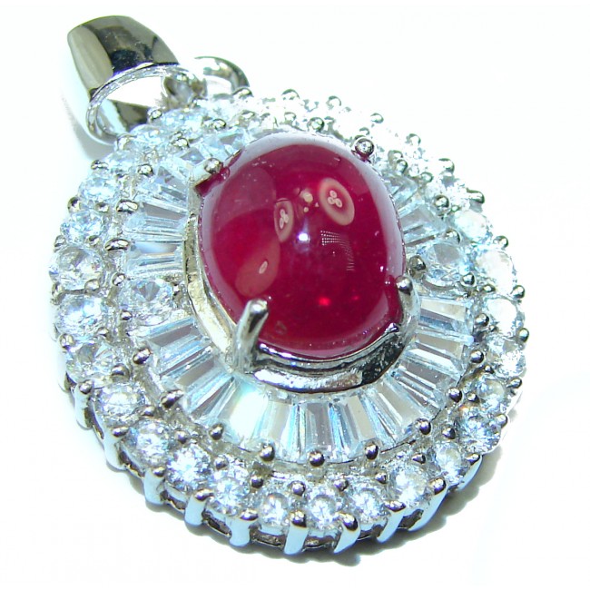 Precious Treasure Ruby .925 Sterling Silver handmade Pendant