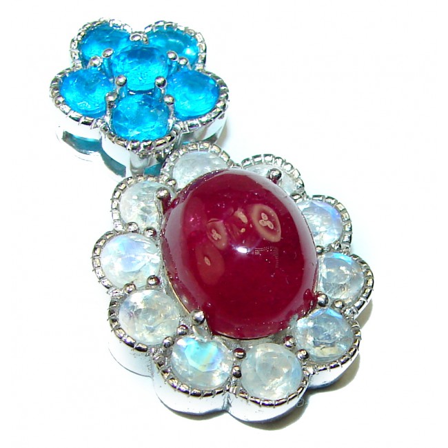 Precious Treasure Ruby .925 Sterling Silver handmade Pendant