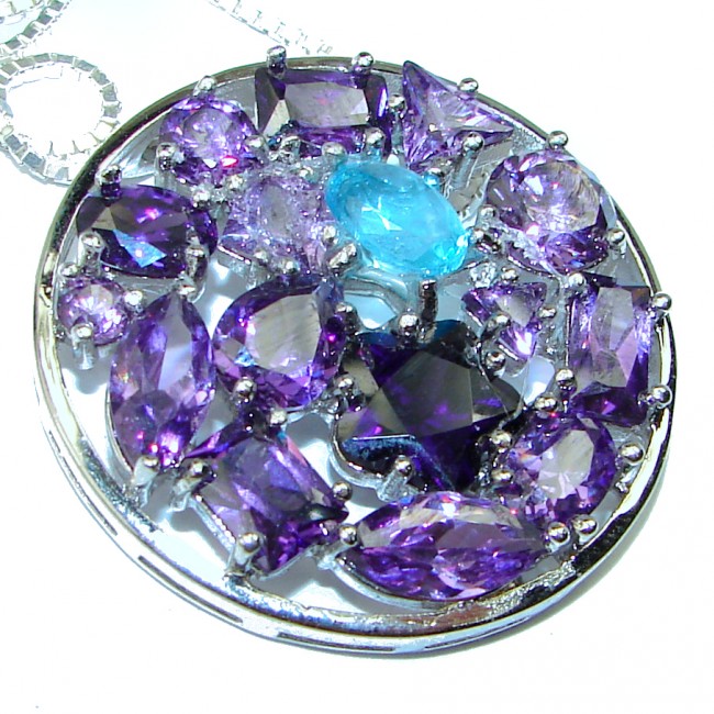 Real Masterpiece Amethyst .925 Sterling Silver handcrafted Necklace
