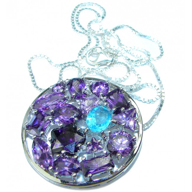 Real Masterpiece Amethyst .925 Sterling Silver handcrafted Necklace