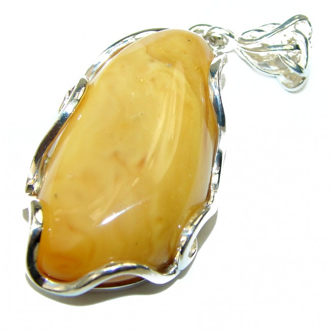 Butterscotch Baltic Amber .925 Sterling Silver handmade Pendant