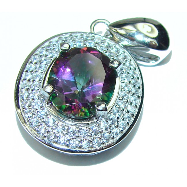 Magical Aurora Topaz .925 Sterling Silver handcrafted Pendant