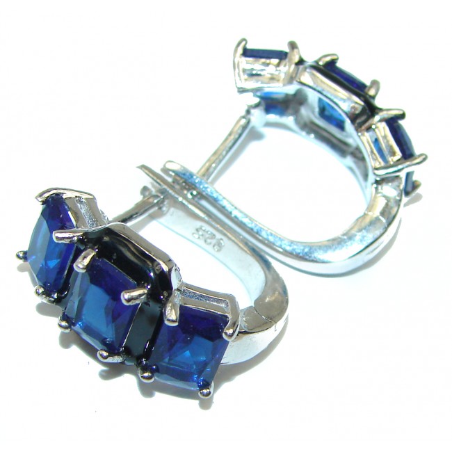 London Blue Topaz .925 Sterling Silver handcrafted earrings