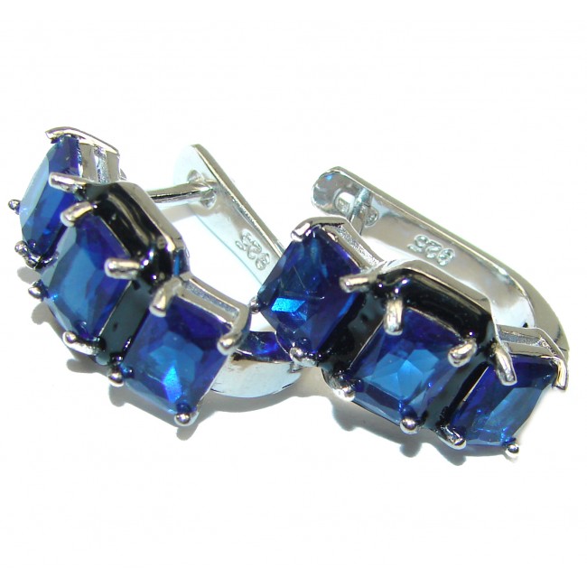London Blue Topaz .925 Sterling Silver handcrafted earrings