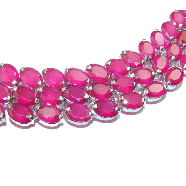 True Passion authentic Kashmir Ruby .925 Sterling Silver handcrafted necklace