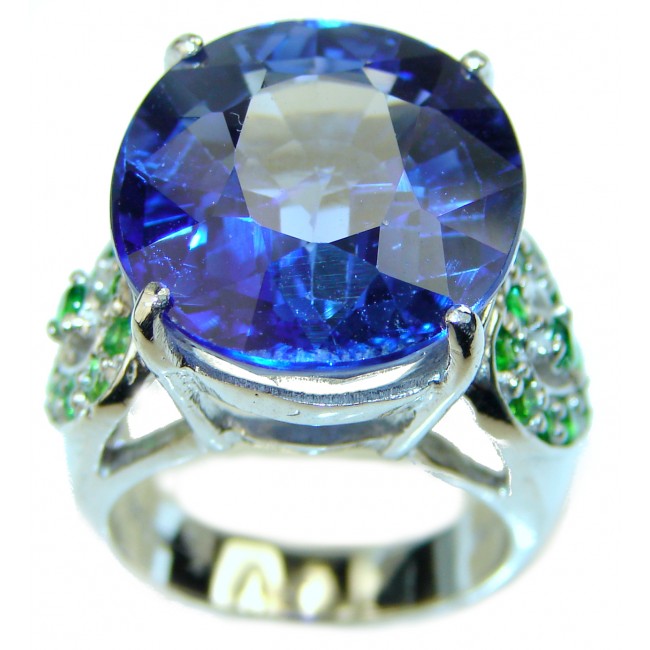 Magic Perfection London Blue Topaz .925 Sterling Silver Ring size 5 1/2