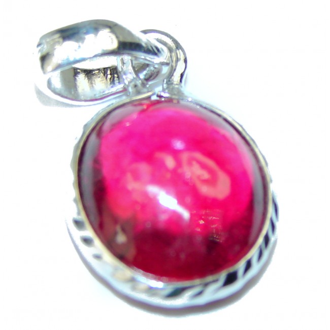Precious Treasure 8.5 carat Ruby .925 Sterling Silver handmade Pendant