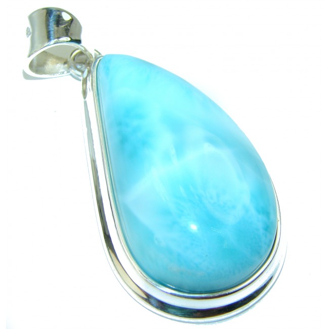 Peaceful Stone Authentic Larimar .925 Sterling Silver handmade pendant