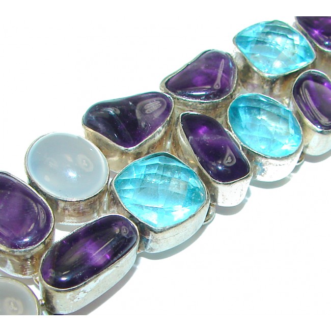 Purple Desire authentic Amethyst .925 Sterling Silver handcrafted Bracelet