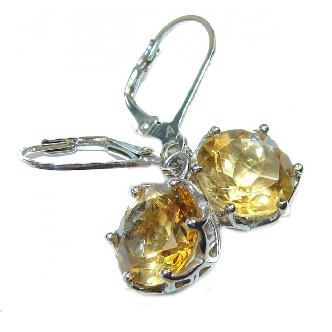 Incredible quality Authentic Citrine .925 Sterling Silver handmade earrings