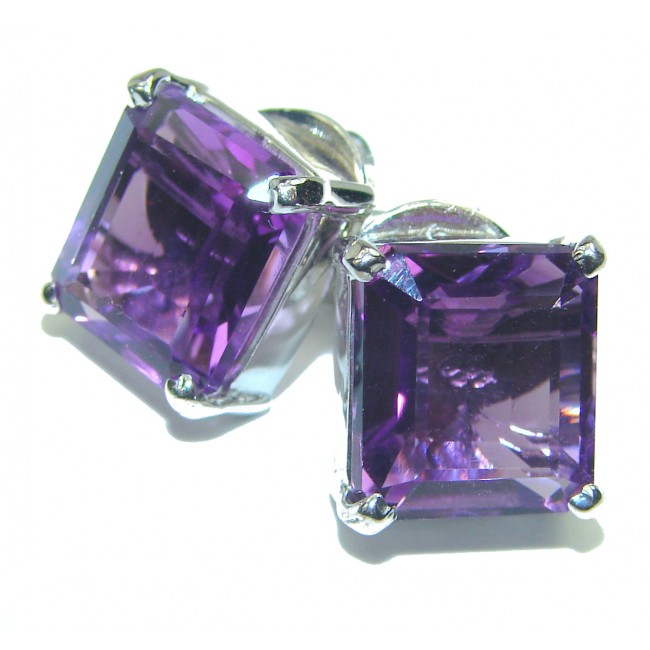 Authentic African Amethyst .925 Sterling Silver handcrafted earrings