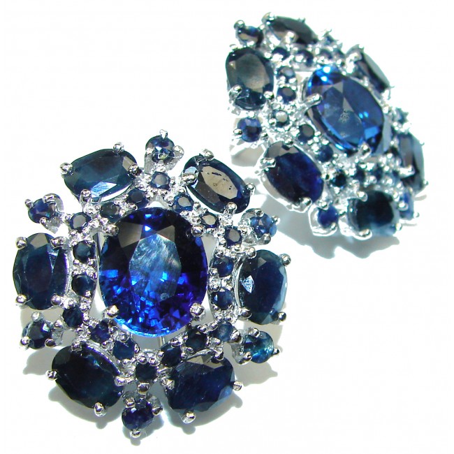 SOUTHERN STAR London Blue Topaz Sapphire .925 Sterling Silver earrings