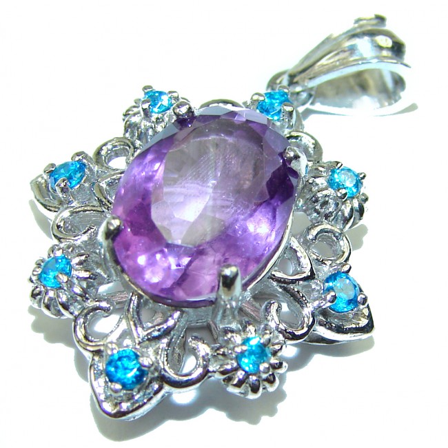 Purple Romance Amethyst .925 Sterling Silver handcrafted Pendant