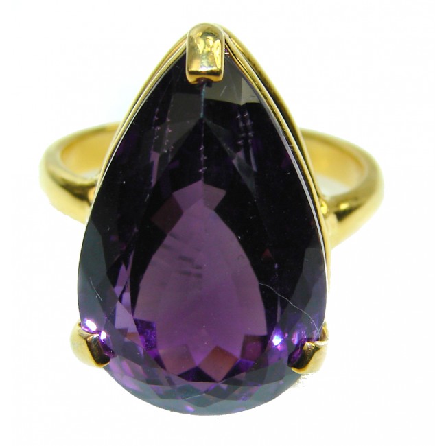Purple Beauty 26.5 carat natural Amethyst .925 Sterling Silver Handcrafted Ring size 8