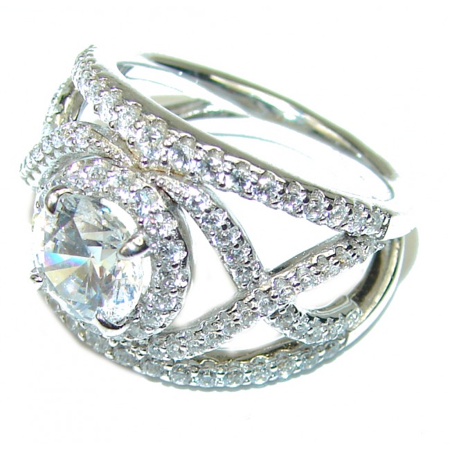 Exlusive White Topaz .925 Sterling Silver ring size 6