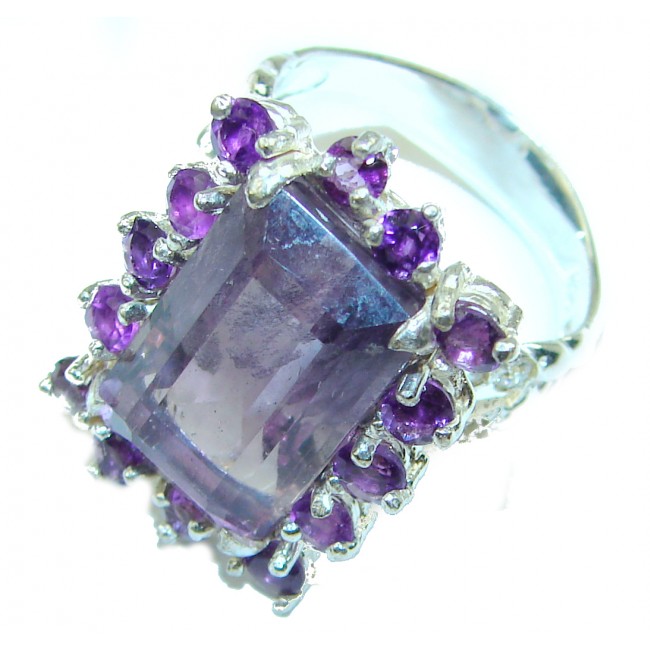 Incredible Ametrine .925 Sterling Silver handcrafted Ring s. 8 1/2