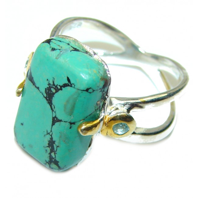 Just Perfection authentic Turquoise .925 Sterling Silver Ring size 7