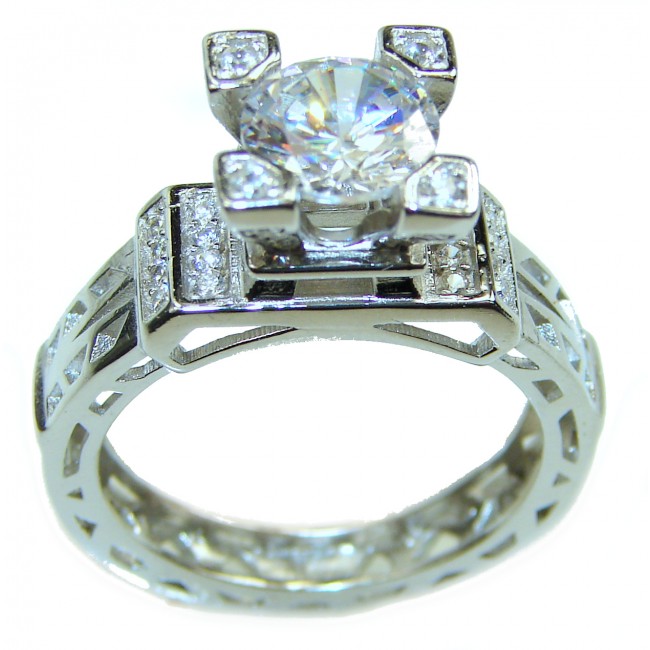 Exlusive White Topaz .925 Sterling Silver ring size 8