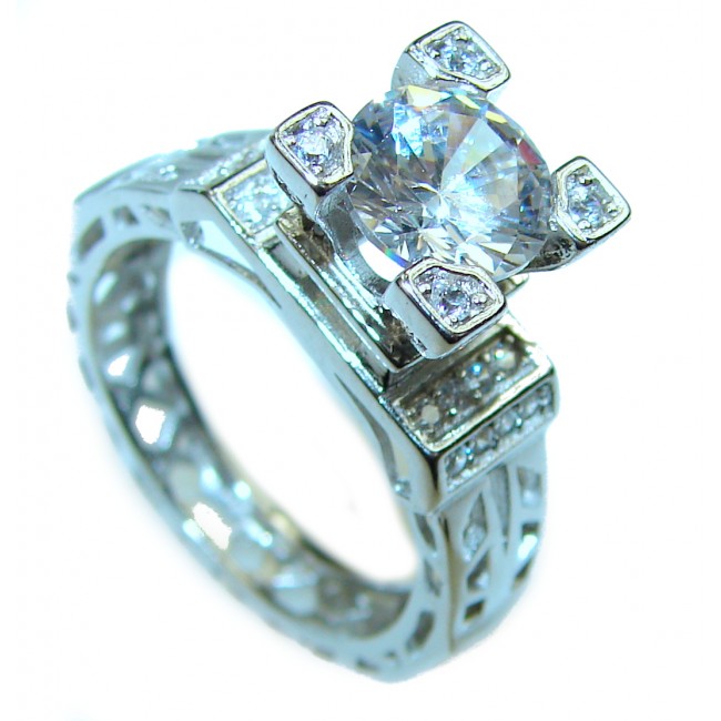 Exlusive White Topaz .925 Sterling Silver ring size 7