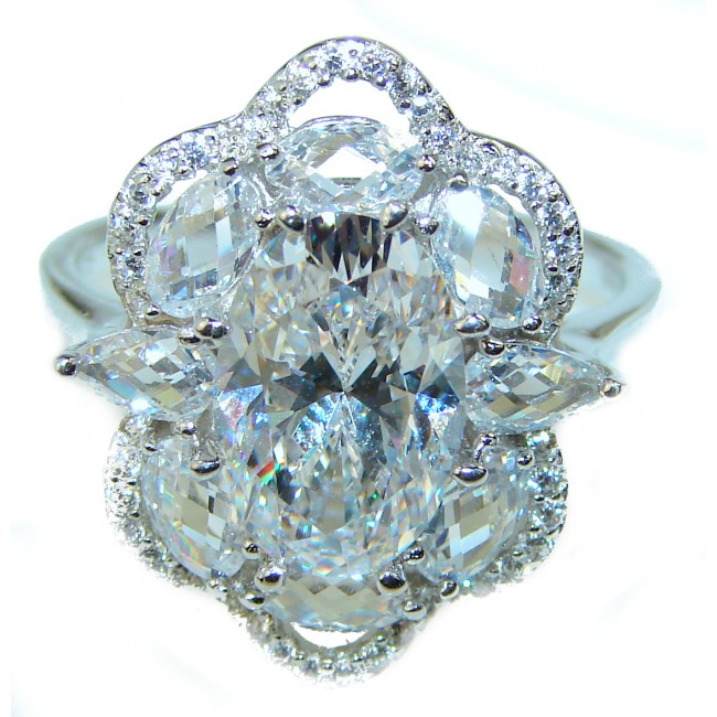 Exlusive White Topaz .925 Sterling Silver ring size 9 1/4
