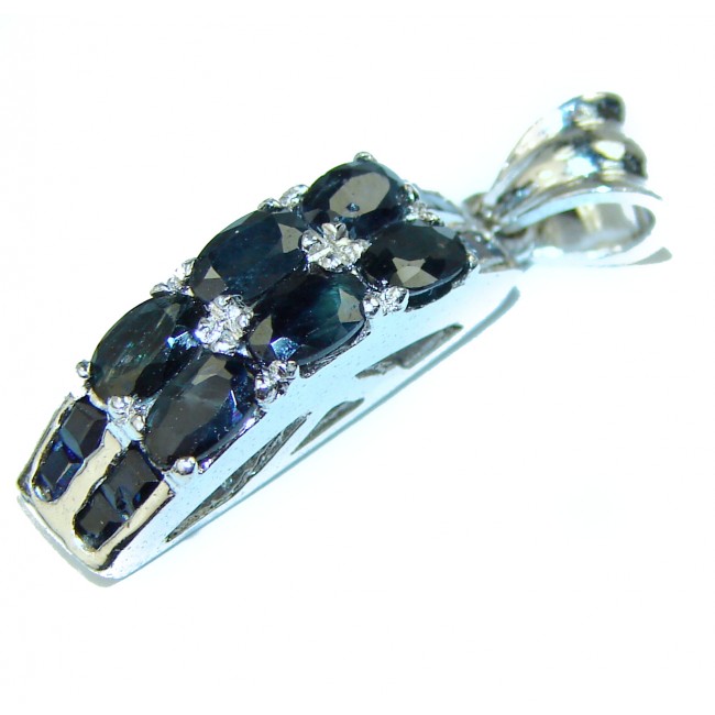 Precious Sapphire .925 Sterling Silver handmade Pendant