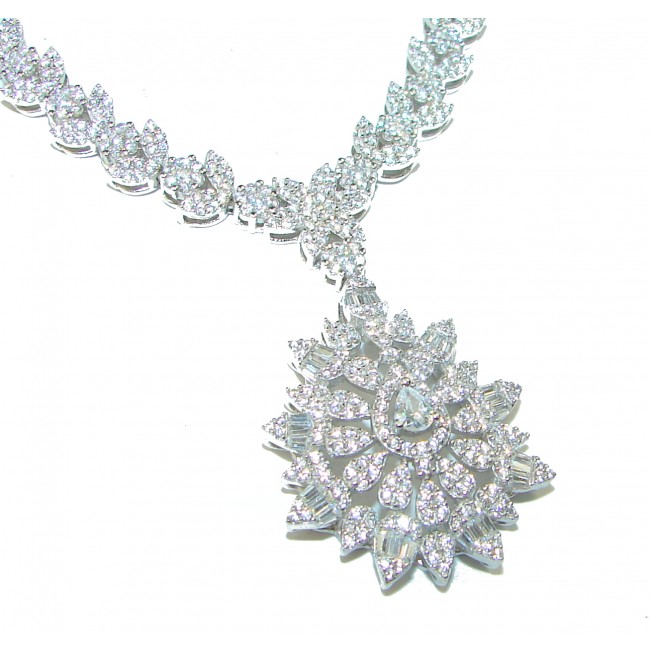 Exclusive White Topaz .925 Sterling Silver handcrafted necklace