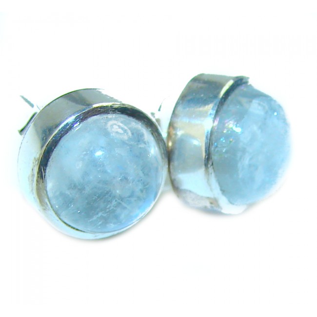 Great Rainbow Moonstone .925 Sterling Silver handcrafted Earrings