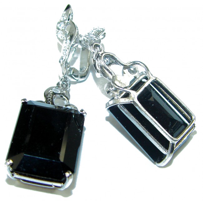 Amazing authentic Onyx .925 Sterling Silver handcrafted earrings