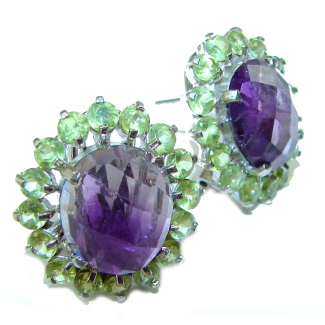 Purple Beauty authentic African Amethyst .925 Sterling Silver handcrafted earrings