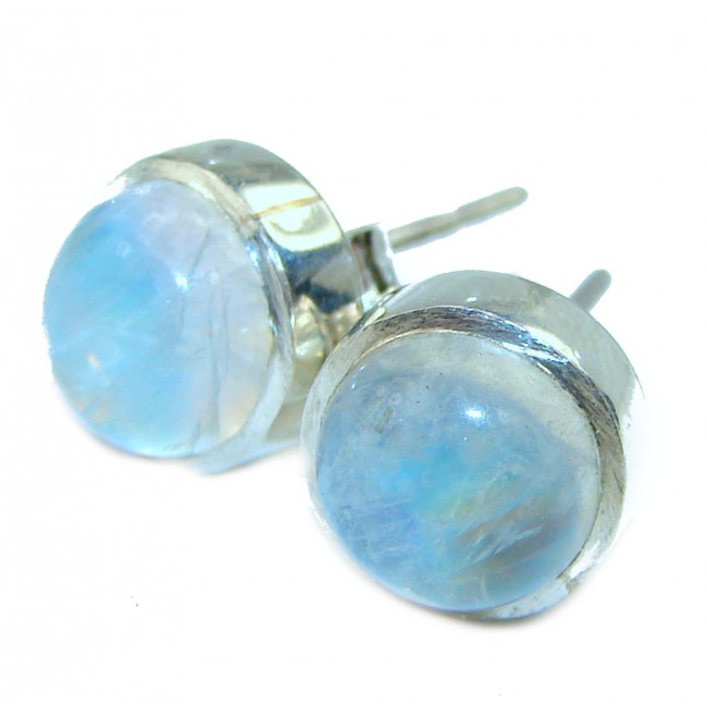 Great Rainbow Moonstone .925 Sterling Silver handcrafted Earrings