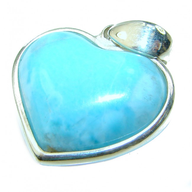 Angel's Heart amazing quality Larimar .925 Sterling Silver handmade pendant