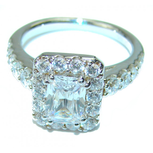 White Topaz .925 Sterling Silver handcrafted ring size 5