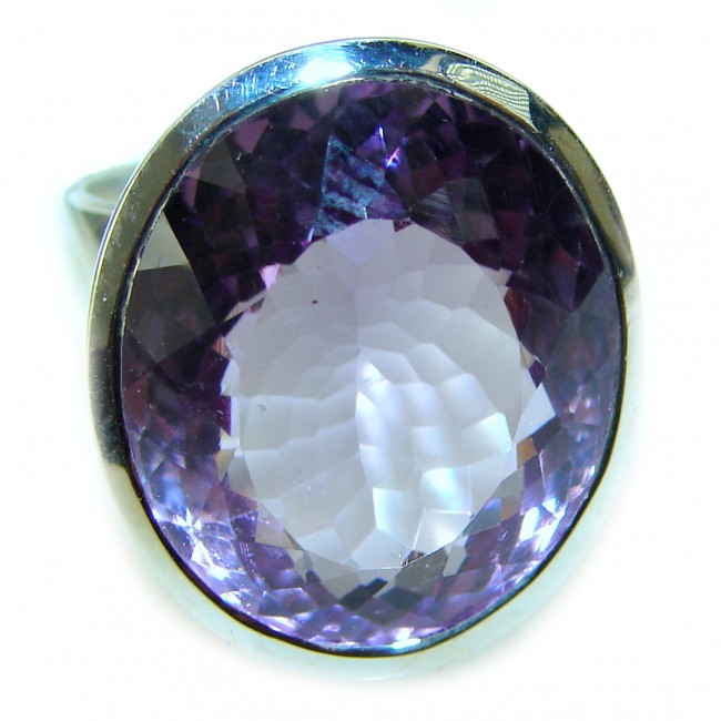 Spectacular 22.5 carat Pink Amethyst .925 Sterling Silver Handcrafted Ring size 5 1/4