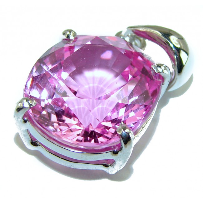 Best quality Genuine Pink Topaz .925 Sterling Silver handcrafted pendant