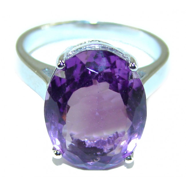 Spectacular 22.5 carat Pink Amethyst .925 Sterling Silver Handcrafted Ring size 7