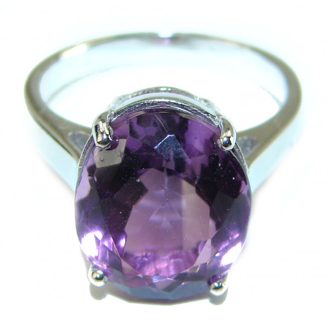 Spectacular 14.5 carat Pink Amethyst .925 Sterling Silver Handcrafted Ring size 8