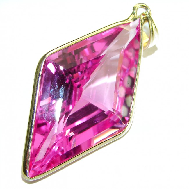 Extravaganza Best quality Genuine Pink Topaz .925 Sterling Silver handcrafted pendant