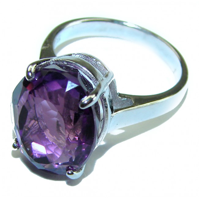 Authentic Amethyst .925 Sterling Silver Handcrafted Ring size 6