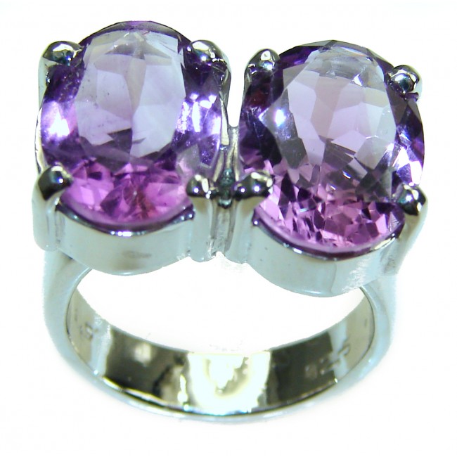 Lavender Beauty authentic African Amethyst .925 Sterling Silver Handcrafted Ring size 7