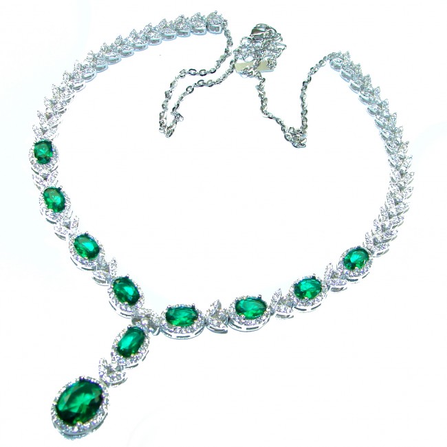 Elegant Natural Chrome Diopside .925 Silver handcrafted Necklace