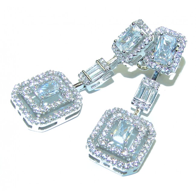Exclusive White Topaz .925 Sterling Silver .925 Sterling Silver handcrafted Earrings