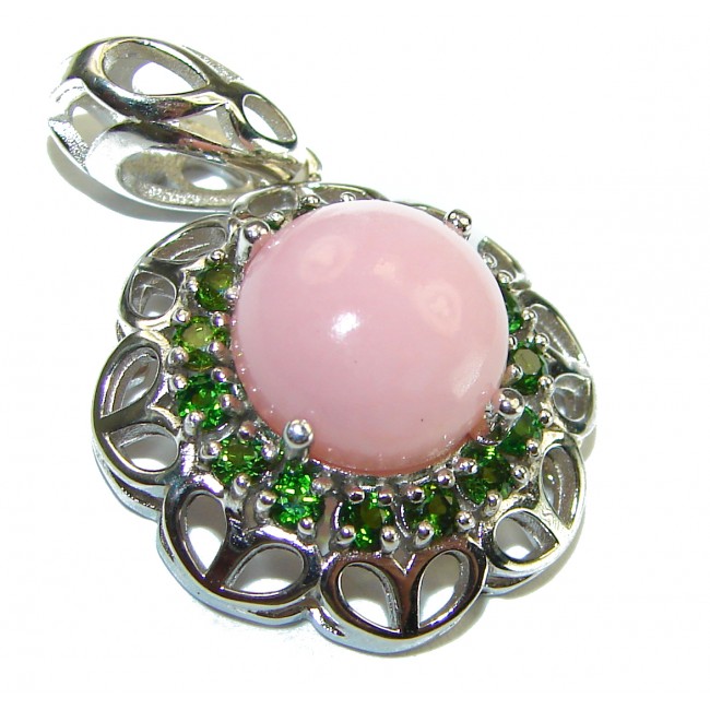 Spectacular Pink Opal .925 Sterling Silver handmade Pendant