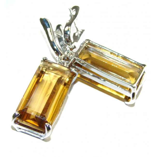 Spectacular Golden Topaz .925 Sterling Silver handcrafted earrings