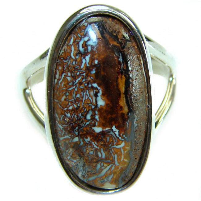 Australian Koroit Opal .925 Sterling Silver handmade ring 7