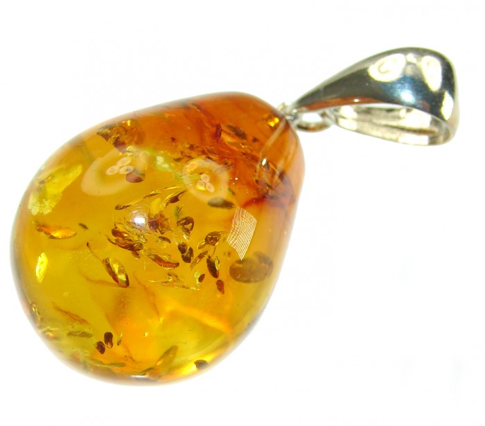 Vintage Beauty authentic Baltic Amber .925 Sterling Silver handcrafted pendant - photo 2
