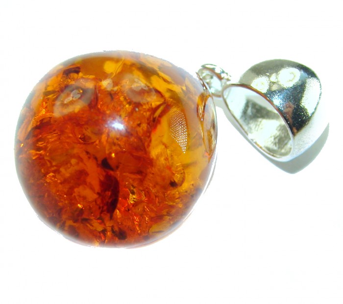 Real Beauty authentic Baltic Amber 925 Sterling Silver handcrafted pendant - photo 2