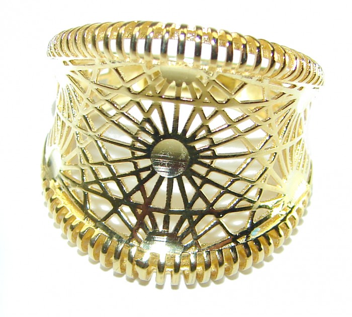 Golden Power 14K Gold over .925 Sterling Silver Ring Size 7 - photo 2