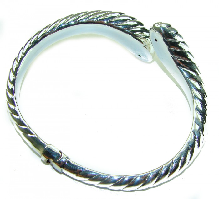 Fancy .925 Sterling Silver handcrafted Statement Italy made Bracelet / Cuff - photo 1