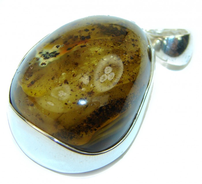 Baltic Amber .925 Sterling Silver handmade Pendant - photo 1