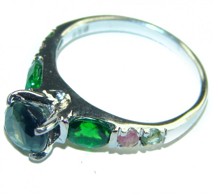Emma 0.5 carat Sapphire .925 Sterling Silver Handcrafted Ring size 6 1/2 - photo 1